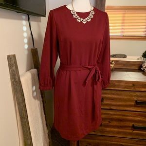 NWT - balloon sleeve dress in ponte